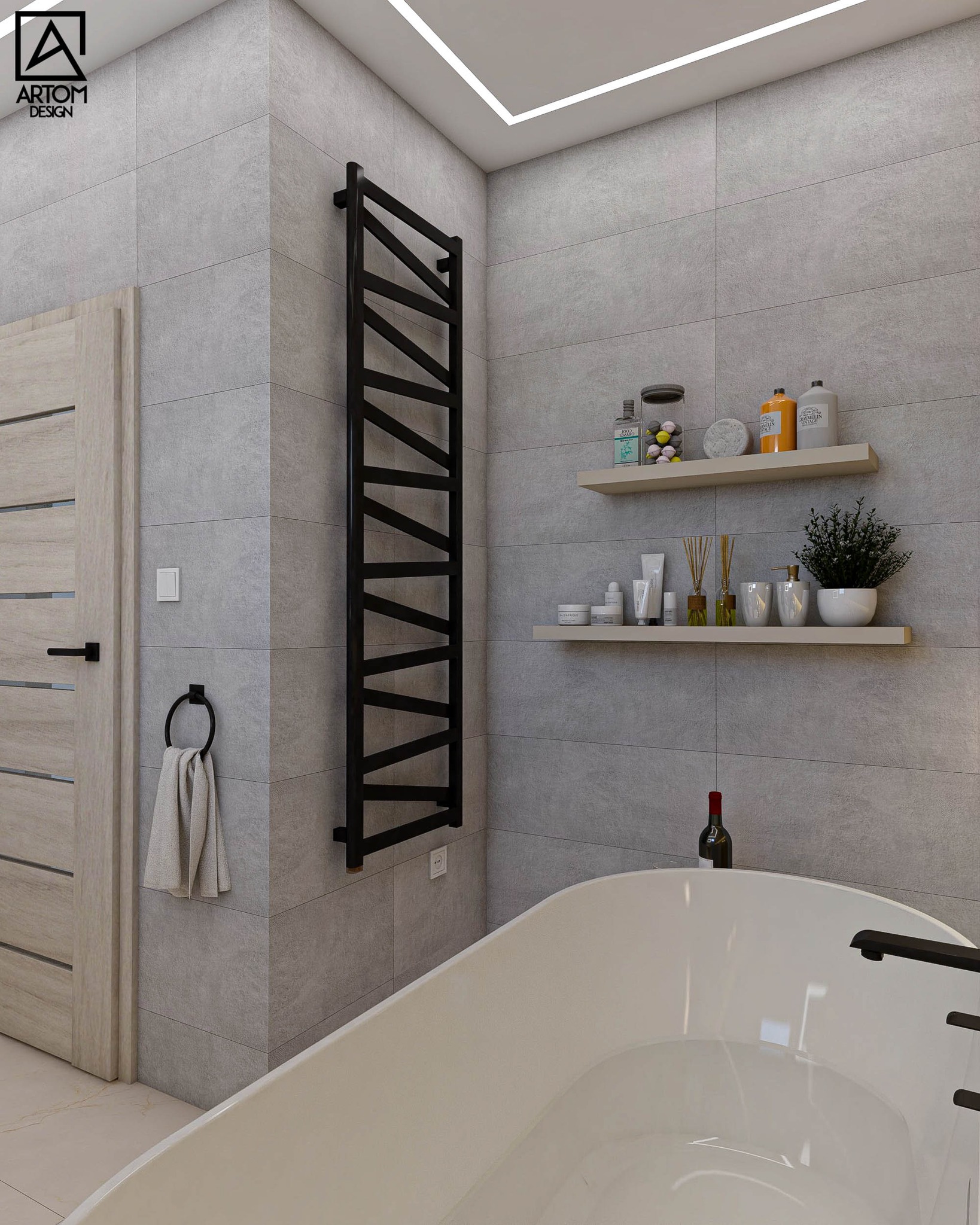 cierny radiator do kupelne