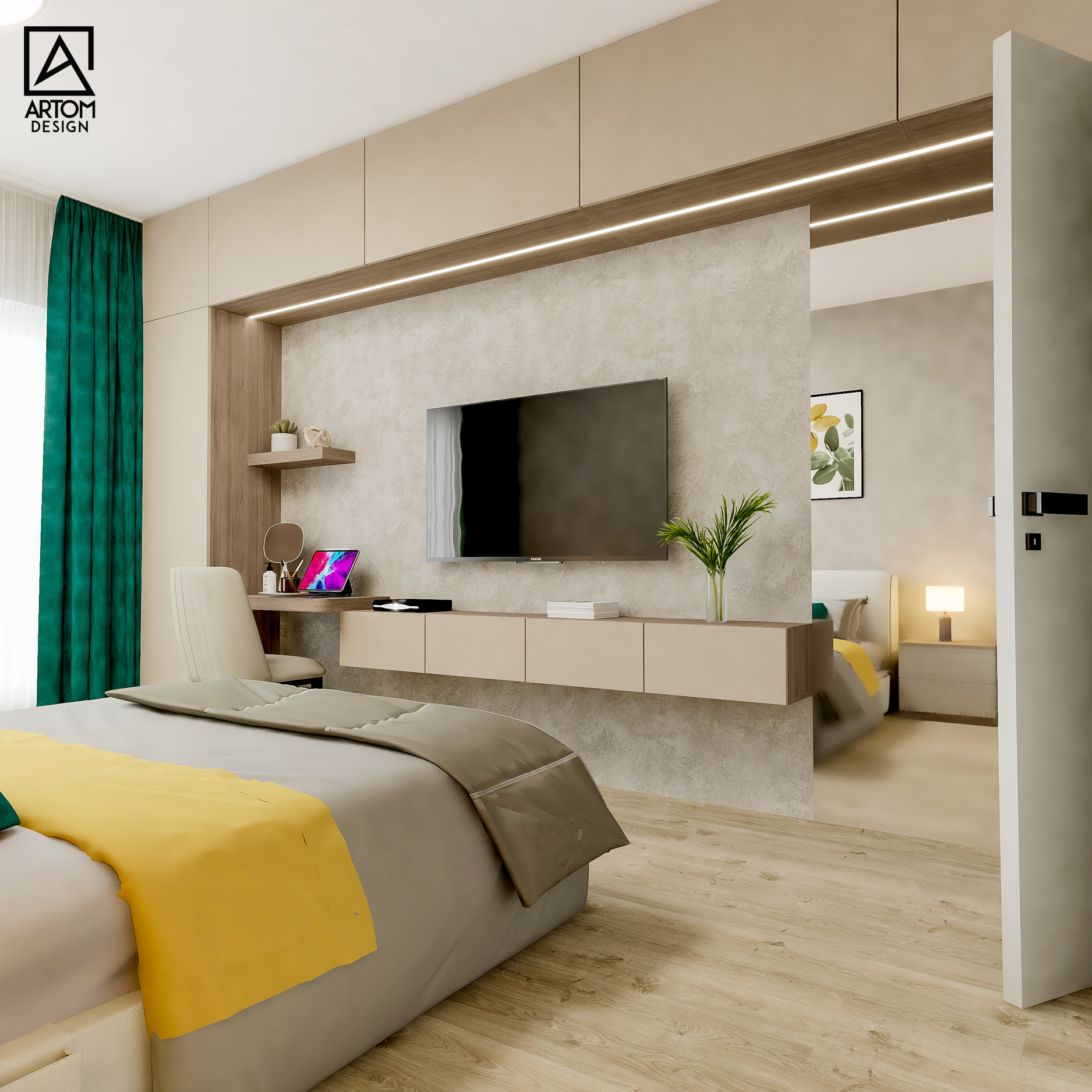 pracovny kut v spalni